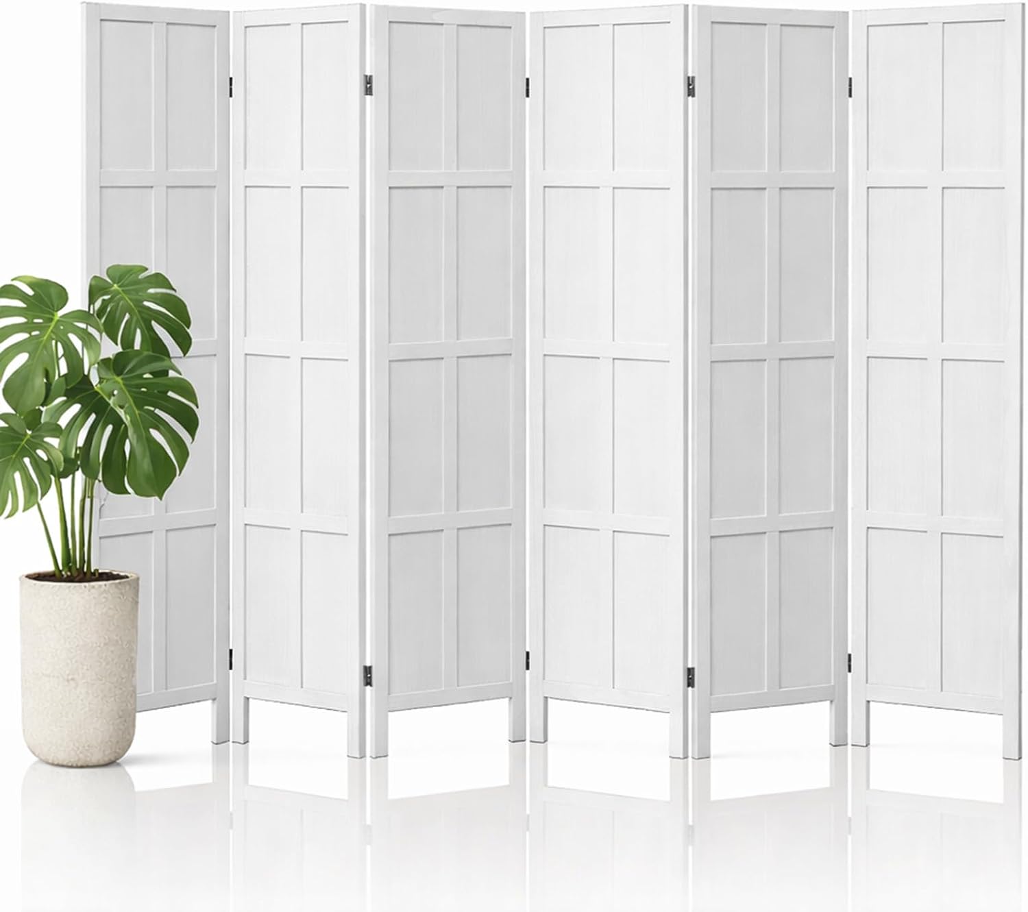 Partition Screen Divider - Шестипанельная деревянная перегородка для комнаты и